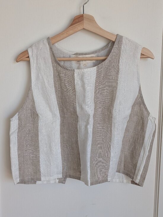 Laude The Label Tops - Striped Linen Crop Top NWOT Laude the Label